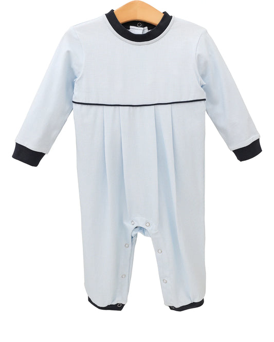 Patrick Romper - Mini Blue Gingham