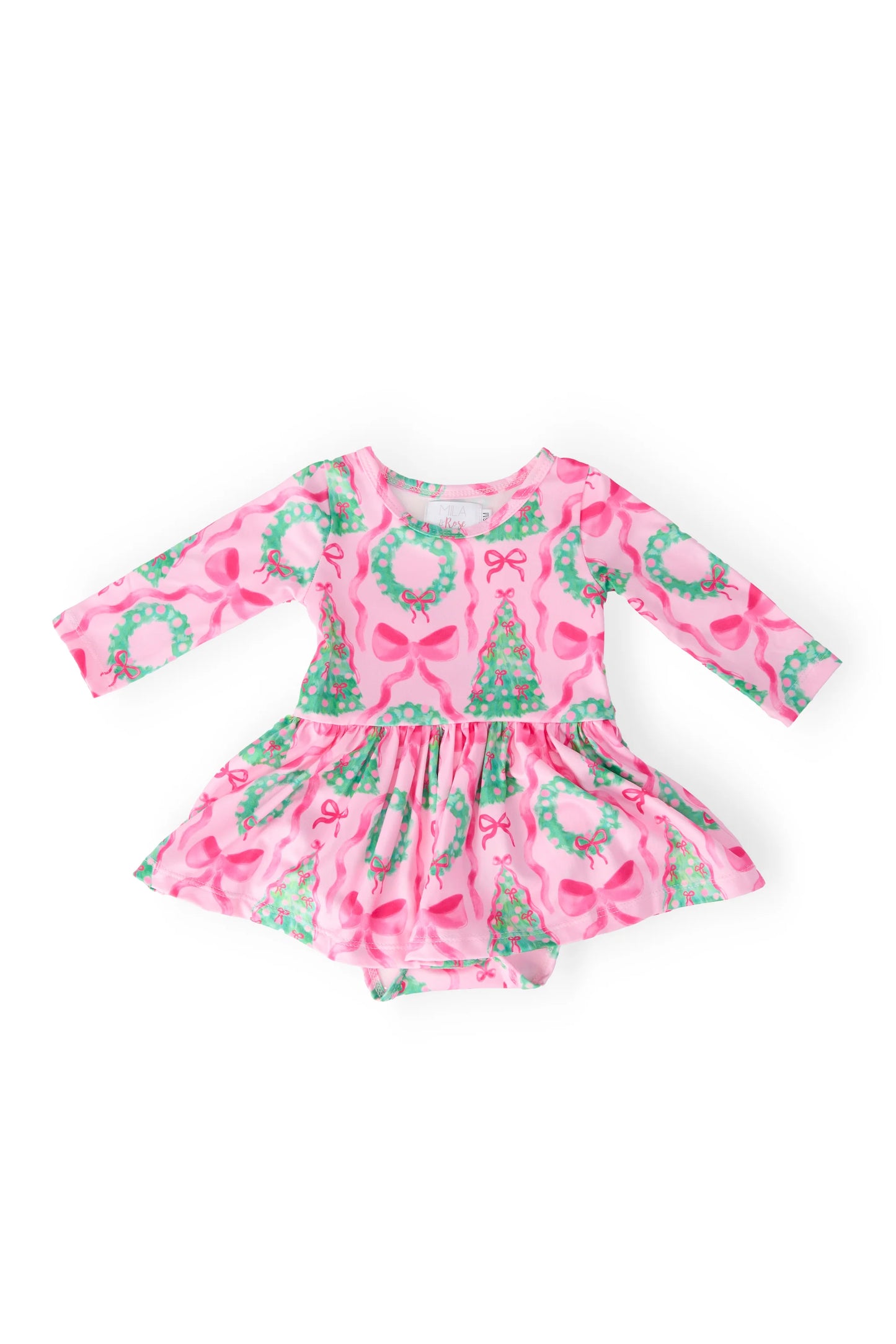Mila & Rose - Jingle Bows L/S Twirl Bodysuit