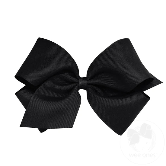 Classic Grosgrain Girls Hair Bow (Plain Wrap)