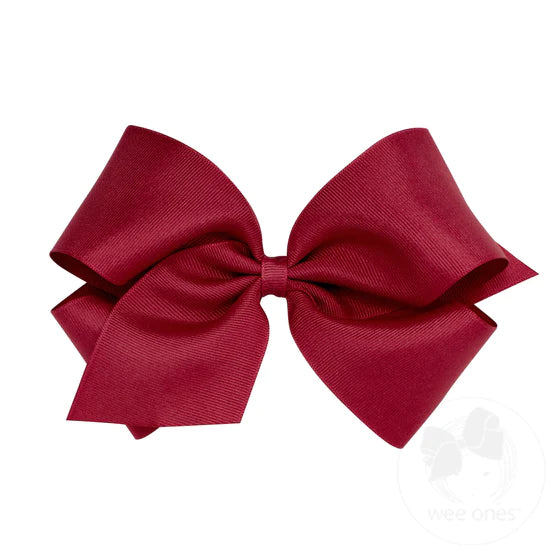 Plain wrap classic grosgrain girls hair bow by wee ones, featuring a simple, elegant design perfect for young children's hairstyles.
