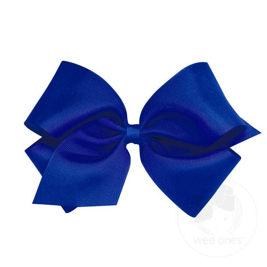 Classic Grosgrain Girls Hair Bow (Plain Wrap)