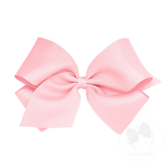 Classic Grosgrain Girls Hair Bow (Plain Wrap)