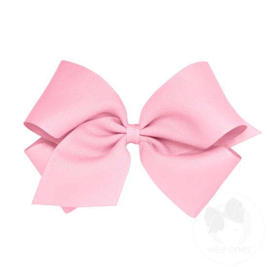 Classic Grosgrain Girls Hair Bow (Plain Wrap)