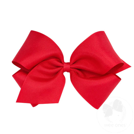 Classic Grosgrain Girls Hair Bow (Plain Wrap)