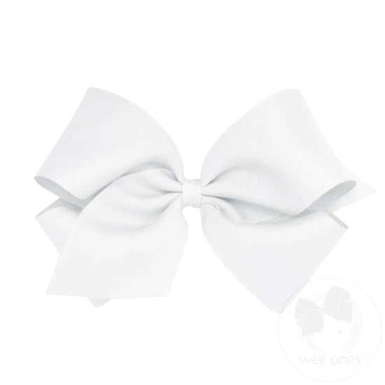 Classic Grosgrain Girls Hair Bow (Plain Wrap)
