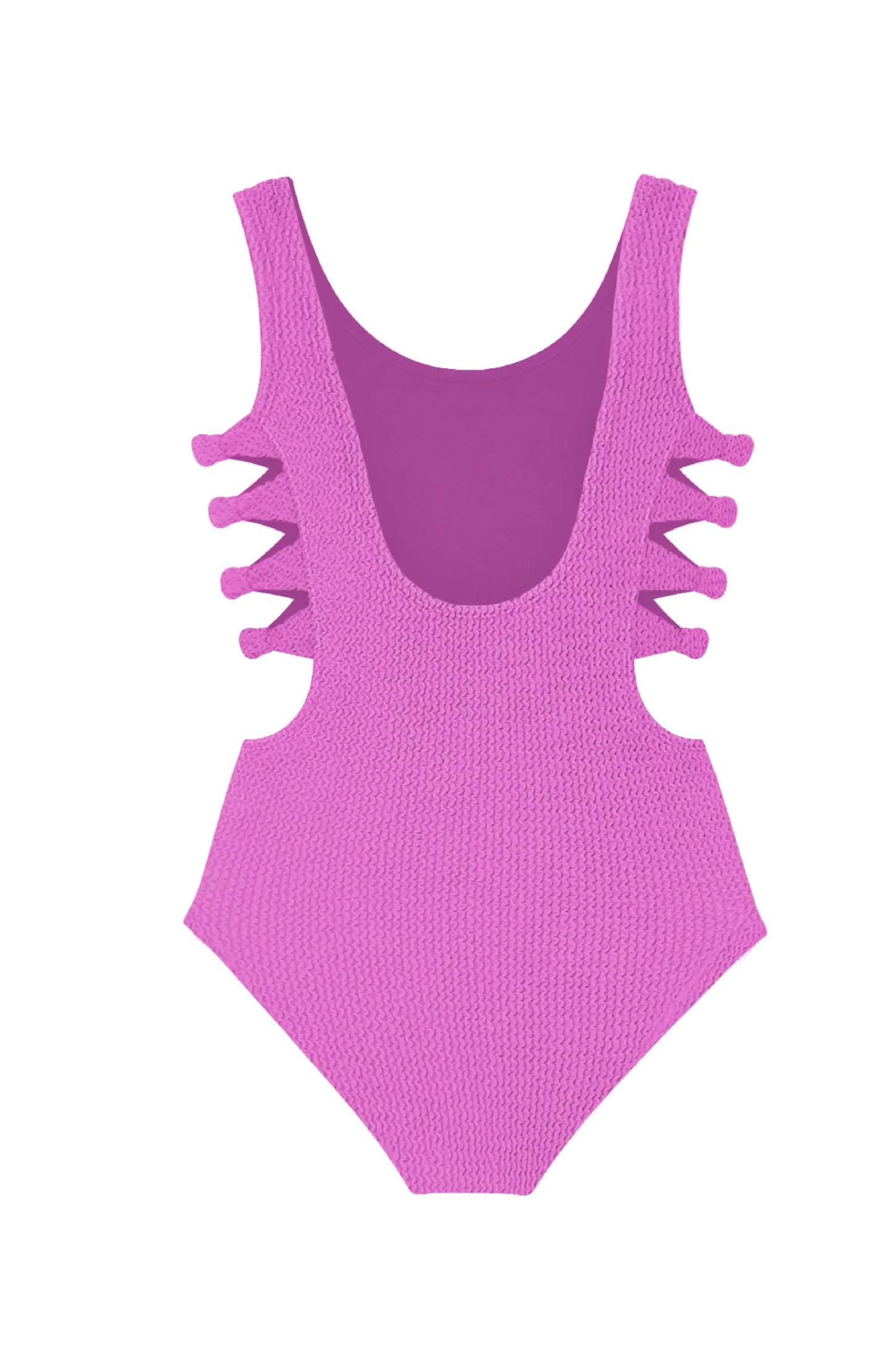 Orchid Layla Crinkle Bow Side Cutout One Piece Swimsuit