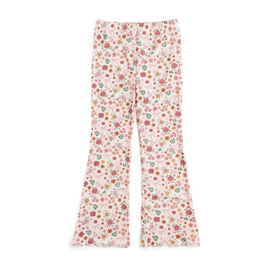 Berry floral flare leggings by Sweet Wink featuring vibrant floral patterns and a stylish flare leg design.