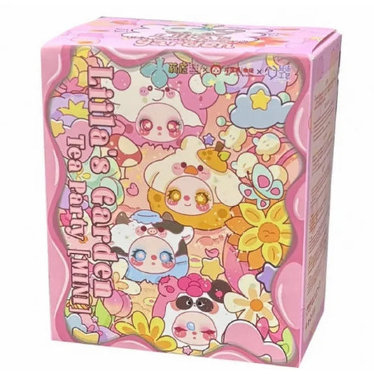 Lila's Garden Tea Party mini plush toy from Baby Three in a blind box, soft fabric with floral and tea party design details.
