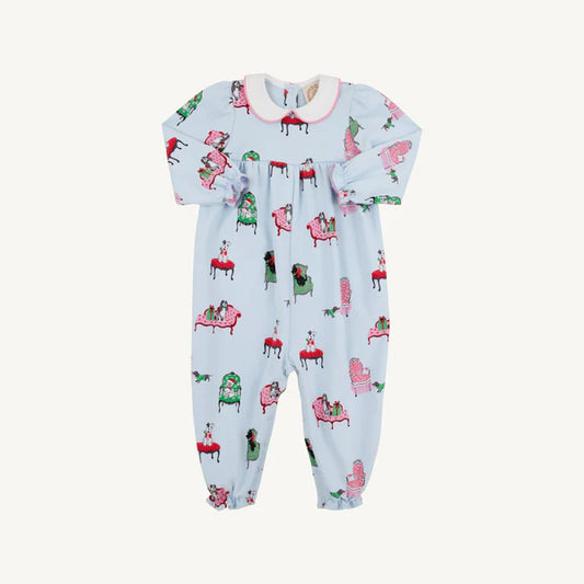 Paw-recious with Hamptons Hot Pink Long Sleeve Britt Romper