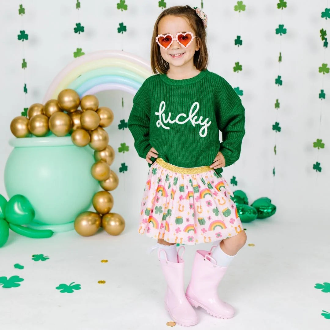 Sweet Wink - Lucky Doodle St. Patrick's Day Tutu