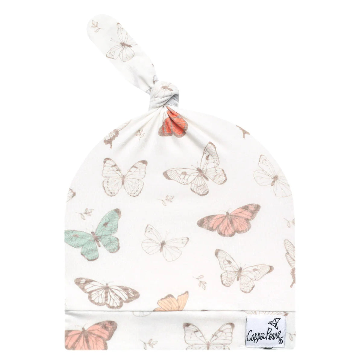 Copper Pearl Luna Top Knot Hat in soft fabric, featuring a cozy design and knot detail for babies and toddlers.