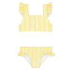 Minnow - Pineapple Stripe Ruffle Tie Back Bikini