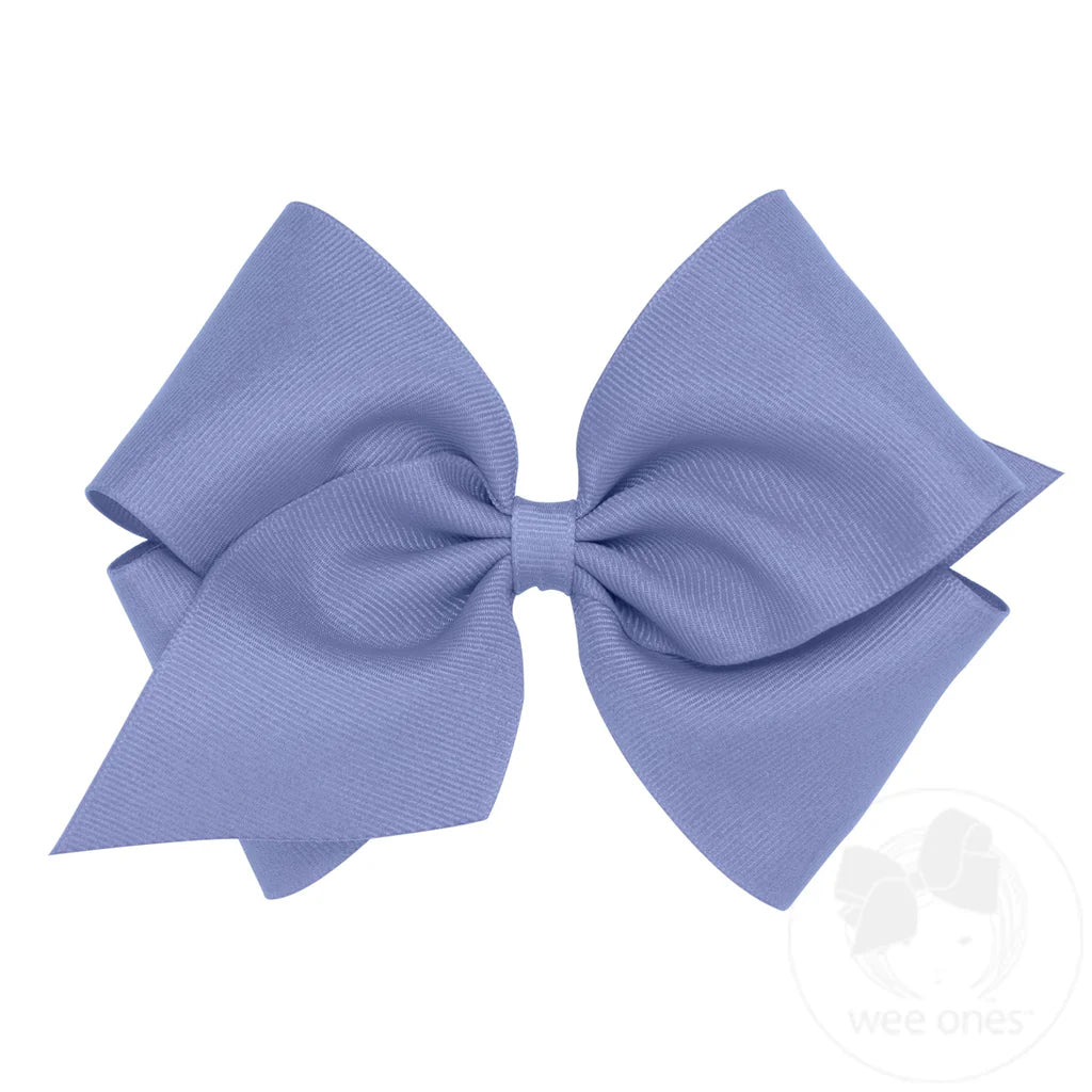 Classic Grosgrain Girls Hair Bow (Plain Wrap)