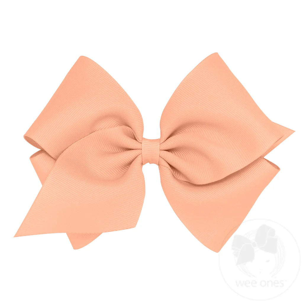 Classic Grosgrain Girls Hair Bow (Plain Wrap)