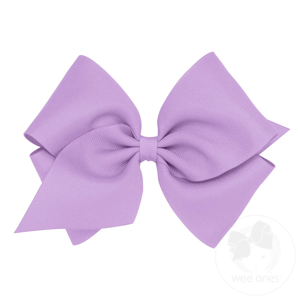 Classic Grosgrain Girls Hair Bow (Plain Wrap)