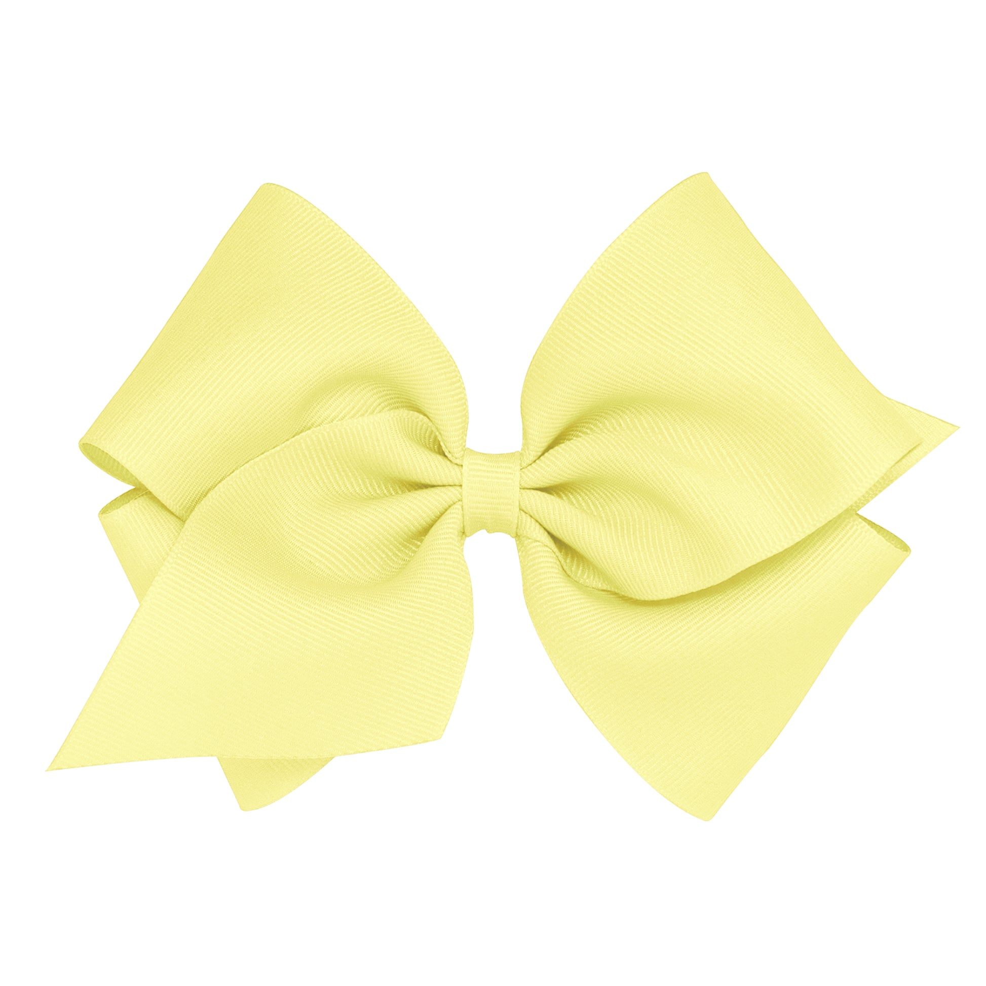 Plain cream grosgrain girls' hair bow by Wee Ones, featuring a classic style and simple wrap design for children's hair accessories.