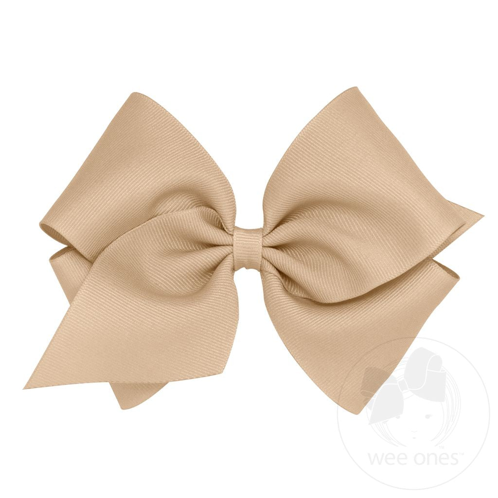 Classic Grosgrain Girls Hair Bow (Plain Wrap)