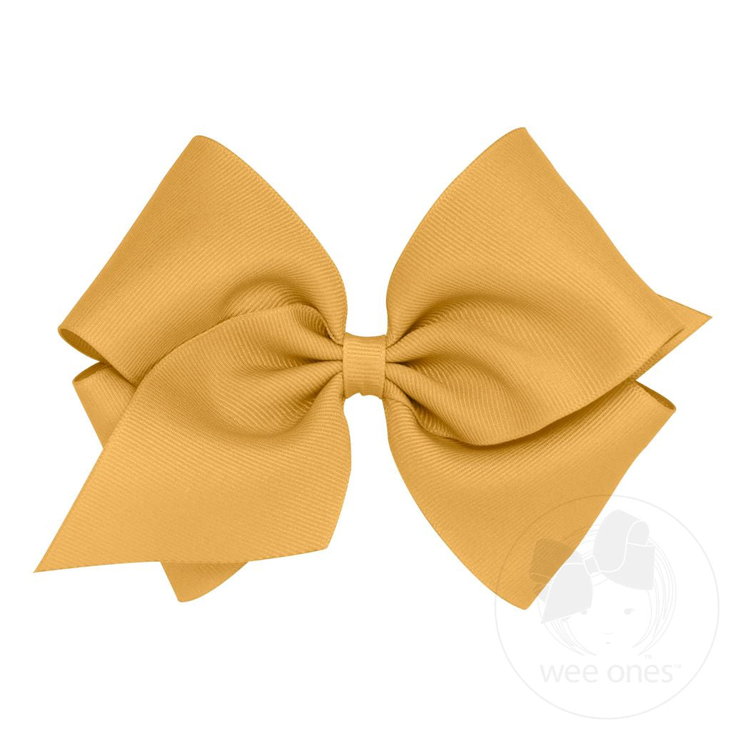 Classic Grosgrain Girls Hair Bow (Plain Wrap)