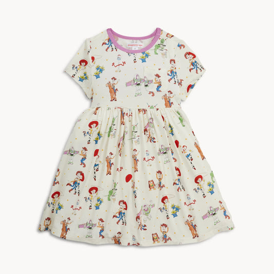 Toy Story Woody and friends modal magnetic dress by Magnetic Me, featuring colorful character print and soft fabric.