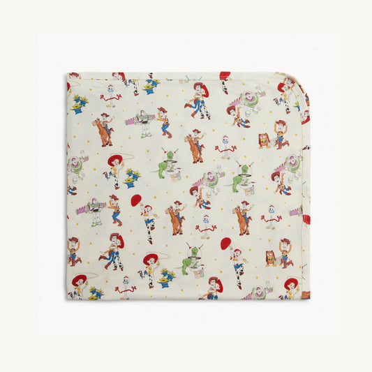 Soft Toy Story Woody & Friends modal baby blanket featuring Woody, Buzz Lightyear, and friends from Magnetic Me.