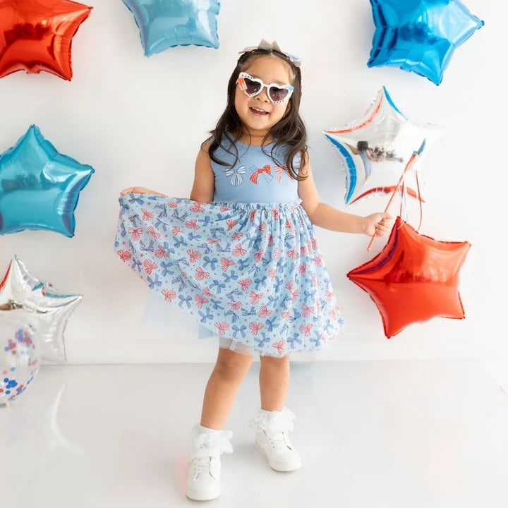 Sweet Wink - Patriotic Bow Tank Tutu Dress