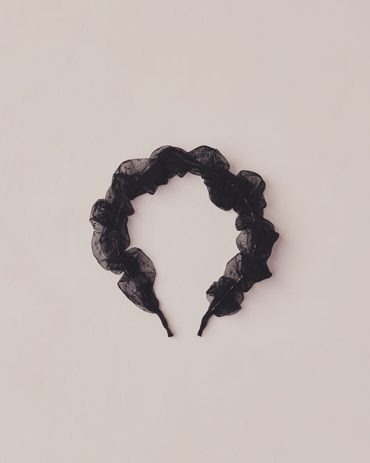 Black Gathered Headband