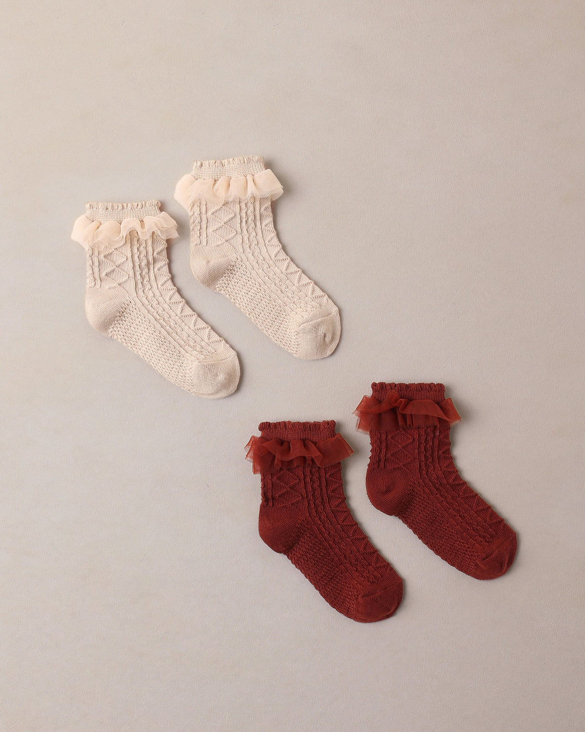 Pearl,Ruby Ruffle Socks