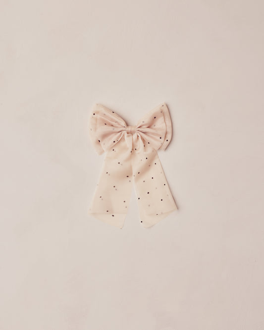 Flocked Dot Alice Bow