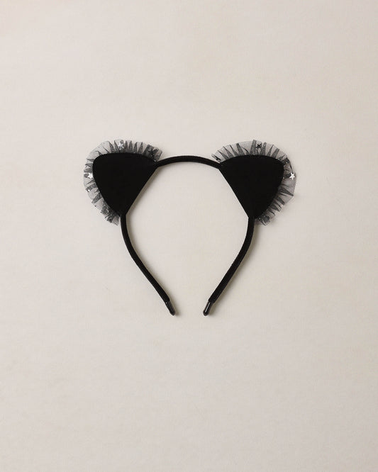 Black cat headband by Noralee with feline-shaped ears, perfect for costume or everyday wear.