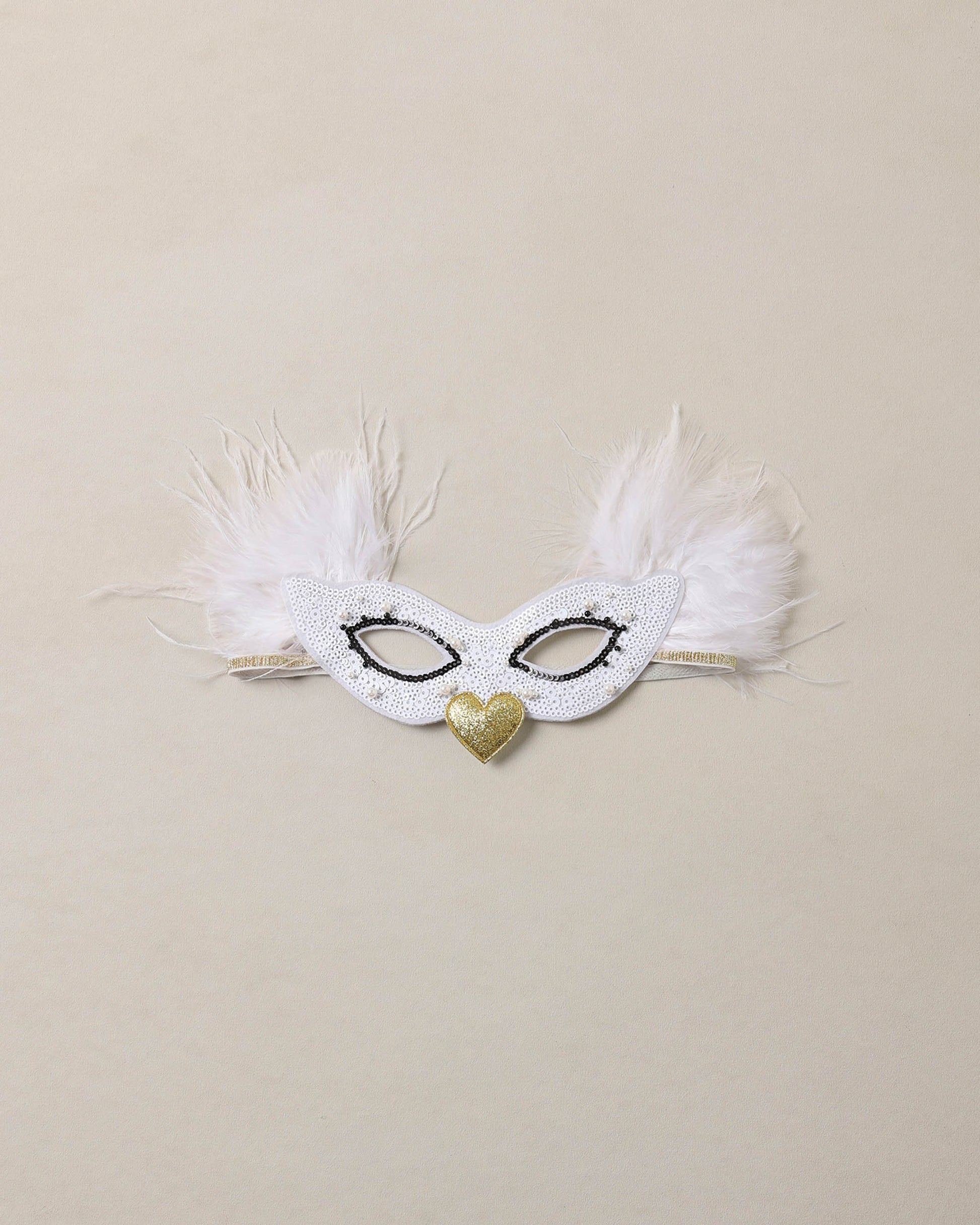 Ivory Swan Mask by Noralee featuring detailed feather and beak design, perfect for costumes or decorative display.