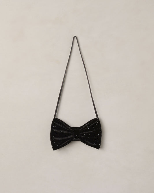 Black Rhinestone Bow Purse