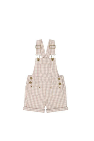 Jamie Kay - Chase Short Overall - Gingham Pink