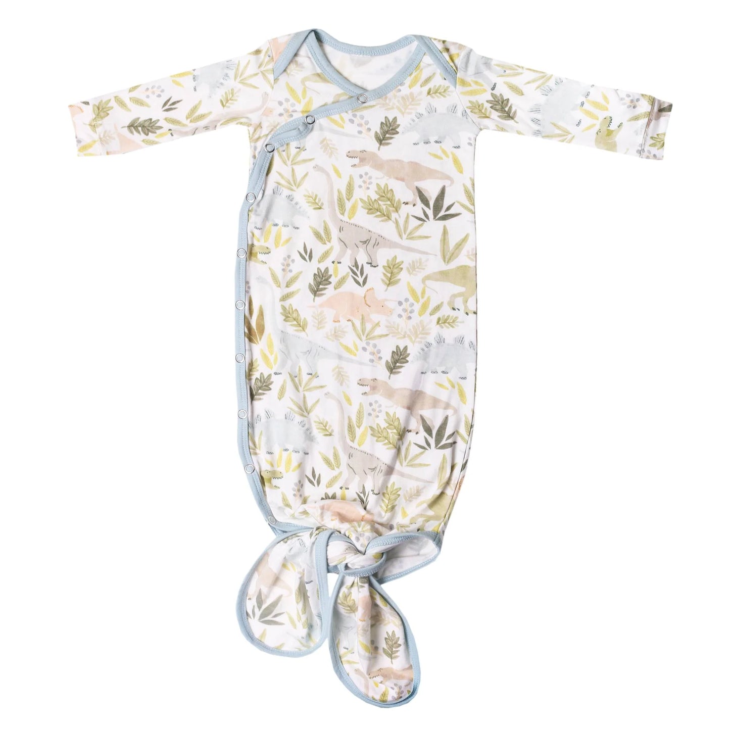 Copper Pearl Rex newborn knotted gown in soft fabric with a cozy design, perfect for newborns and easy to dress.