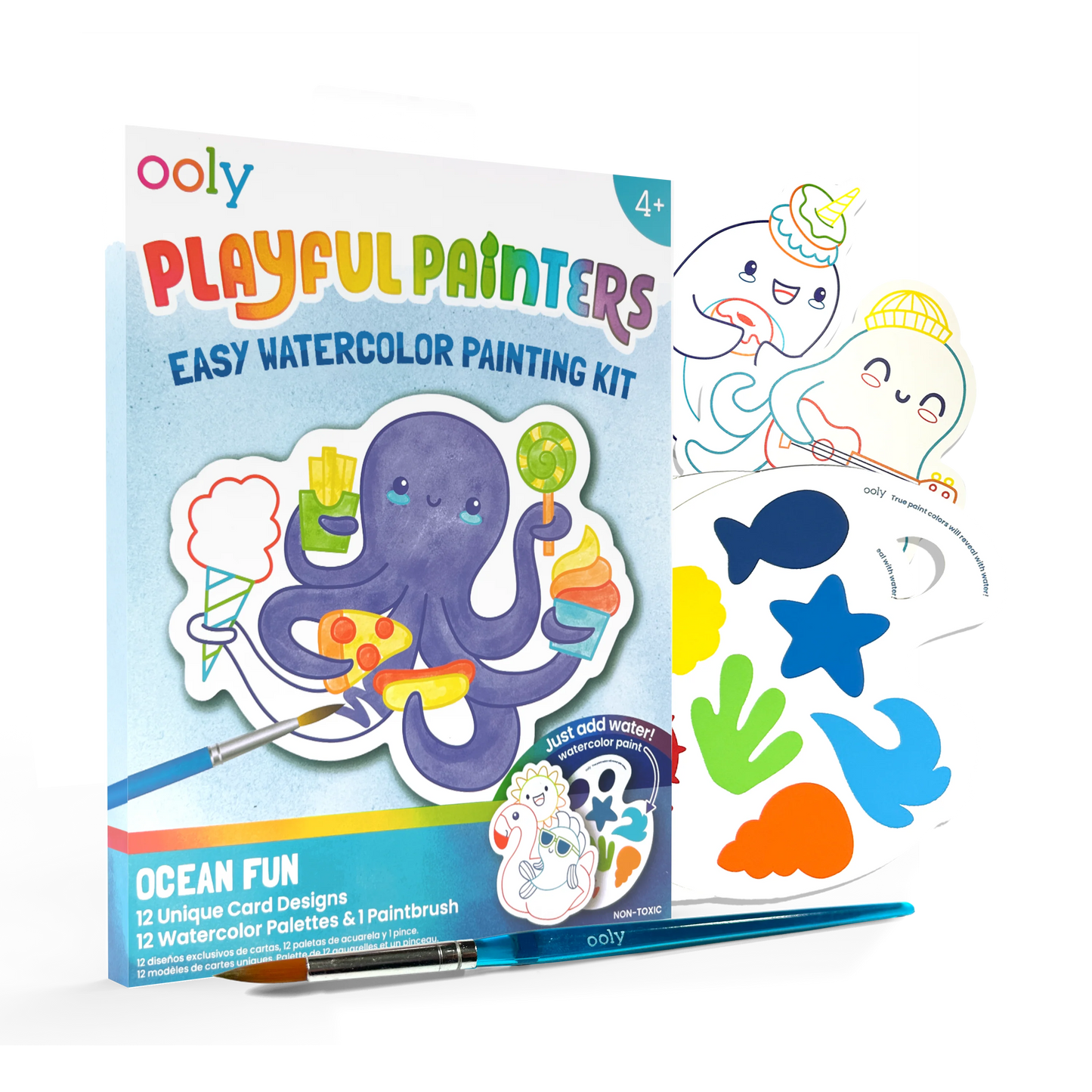 Playful Painters Easy Watercolor Painting Kit - Ocean Fun