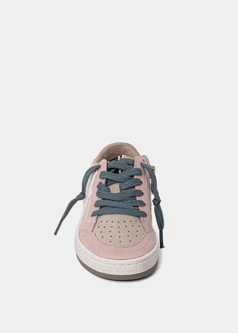 Paz Mini Pink Suede Sneaker