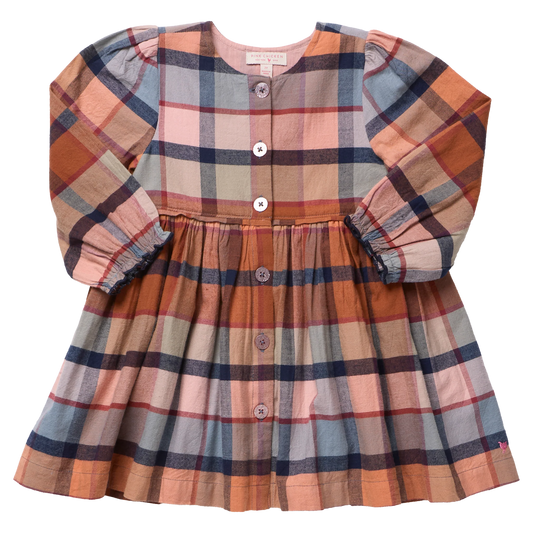 Hayride Plaid Girls Mae Dress