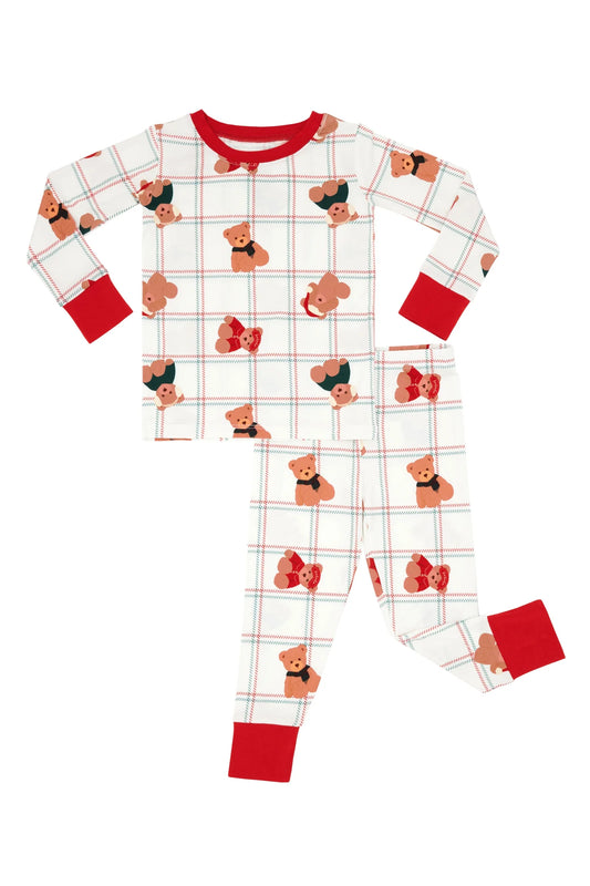 Cozy Christmas Bears Two Piece Set by In My Jammers featuring festive bear-themed pajamas for holiday comfort.