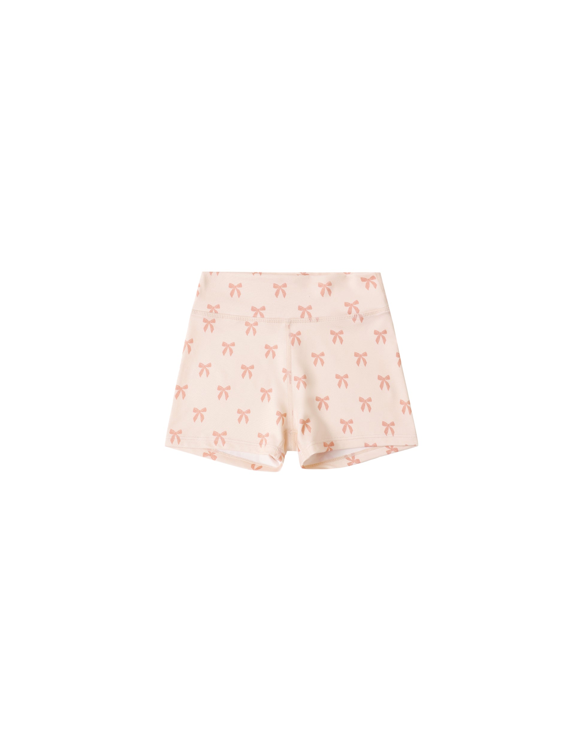 Pink Rylee & Cru Bows Shortie Short with playful bow detail, perfect for summer casual wear.