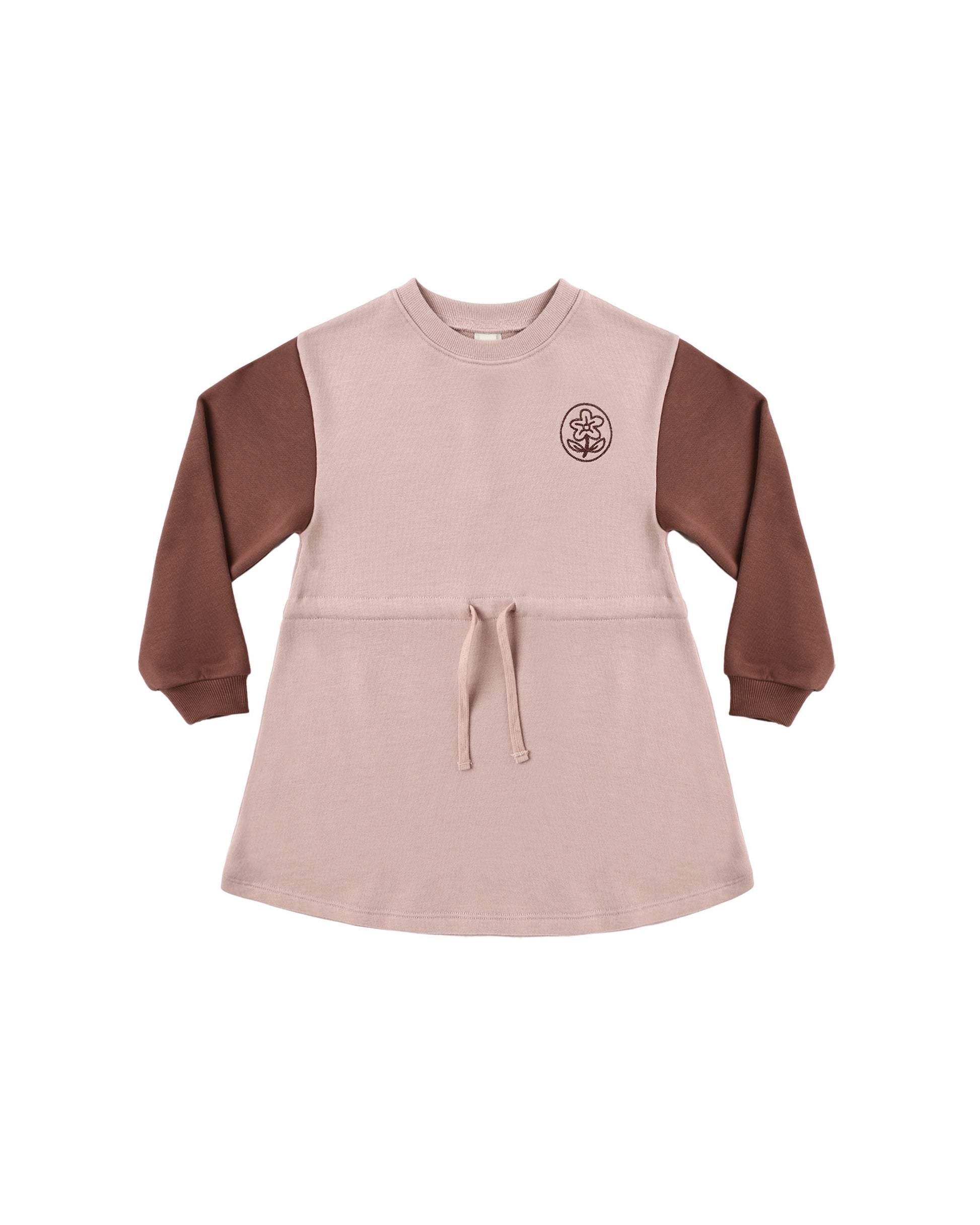 Rylee & Cru Rosewood Coast Dress for girls, soft pink fabric with floral print and ruffled details, perfect for spring and summer.