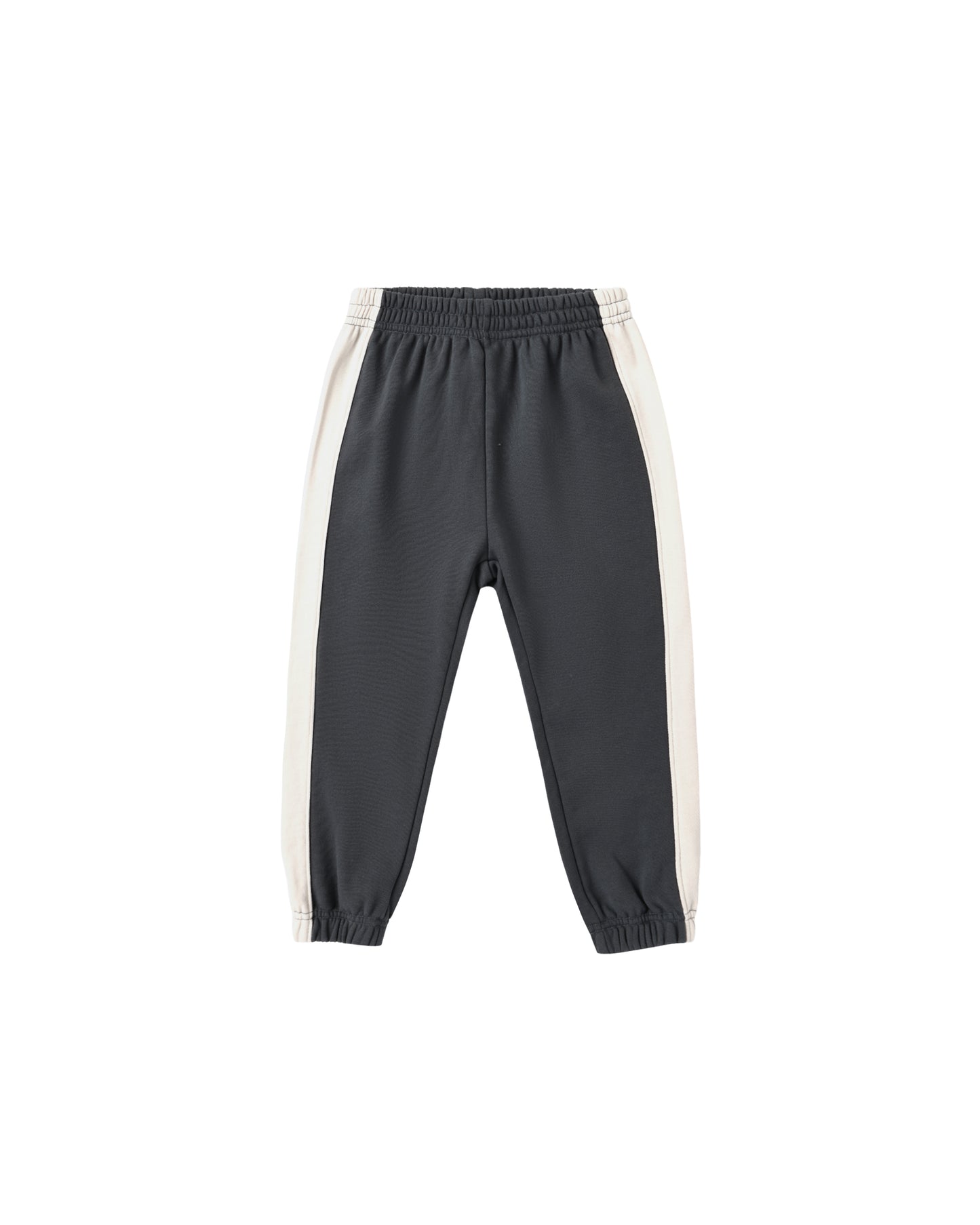 Rylee & Cru Midnight Paneled Sweatpant showing dark gray fabric with stylish paneling and relaxed fit for comfortable wear.