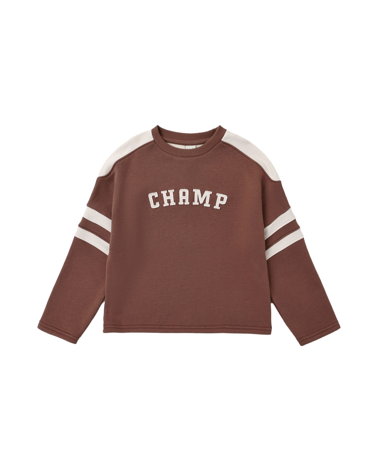 Rylee & Cru Champ Hockey sweatshirt in mulberry color, featuring a cozy, casual fit with hockey-inspired design.