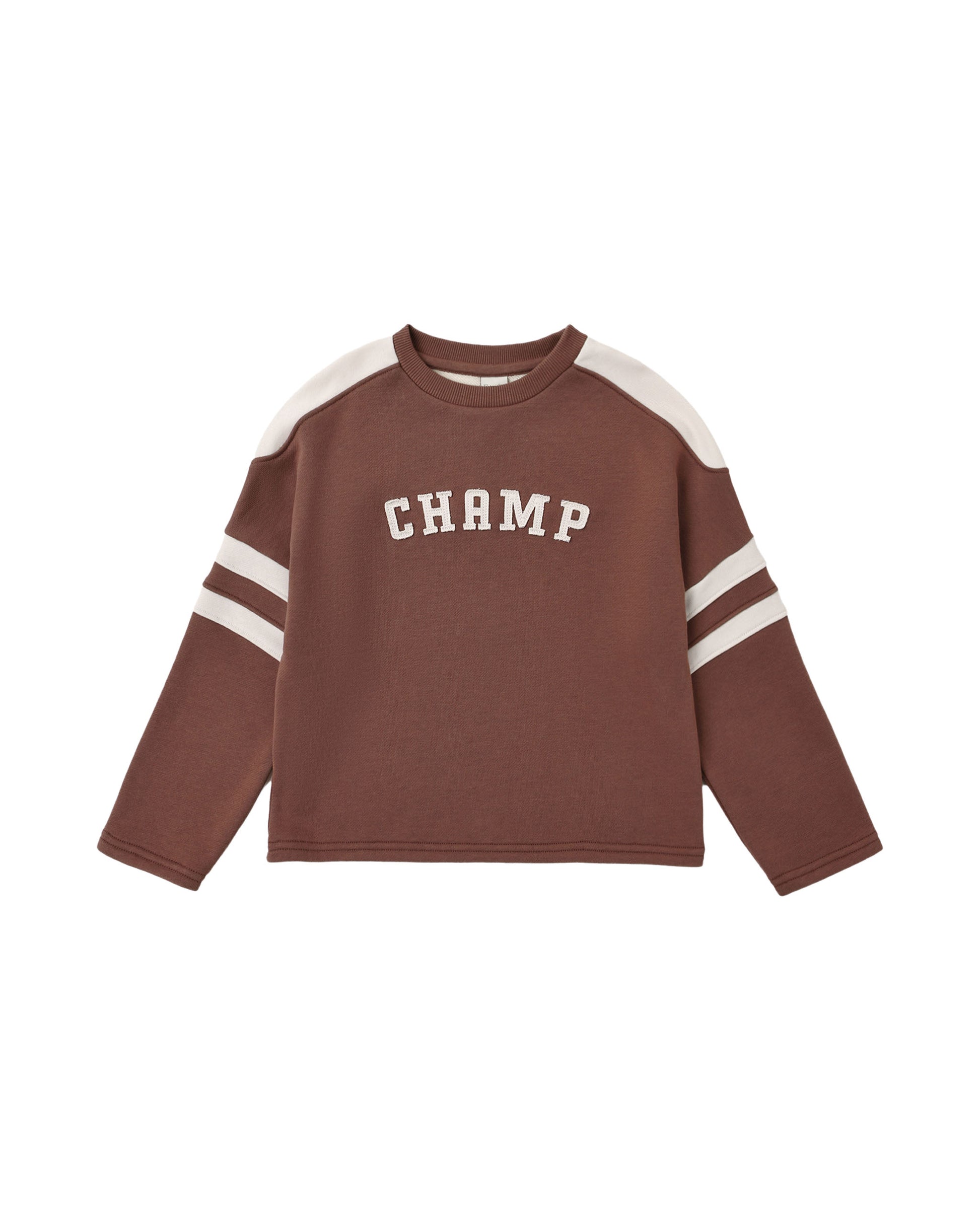 Rylee & Cru Champ Hockey sweatshirt in mulberry color, featuring a cozy, casual fit with hockey-inspired design.