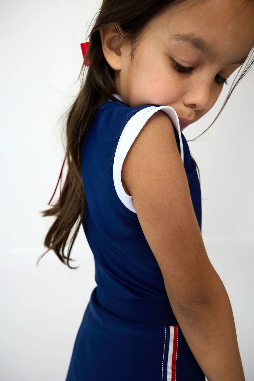 Courtside Kids - Girls Navy Muscle Tank