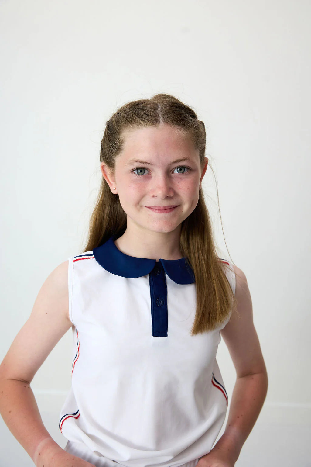 Courtside Kids - Liberty White Girly Girl Tank