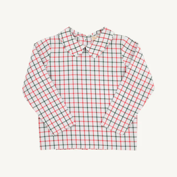 Old Town Tattersall LS Peter Pan Collar Shirt