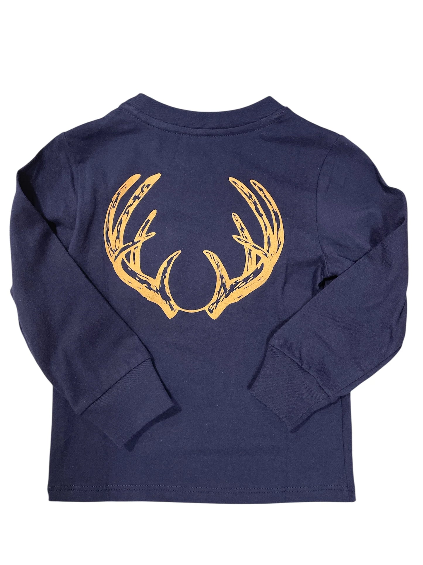 Asher Pima Cotton Navy Antler Tee