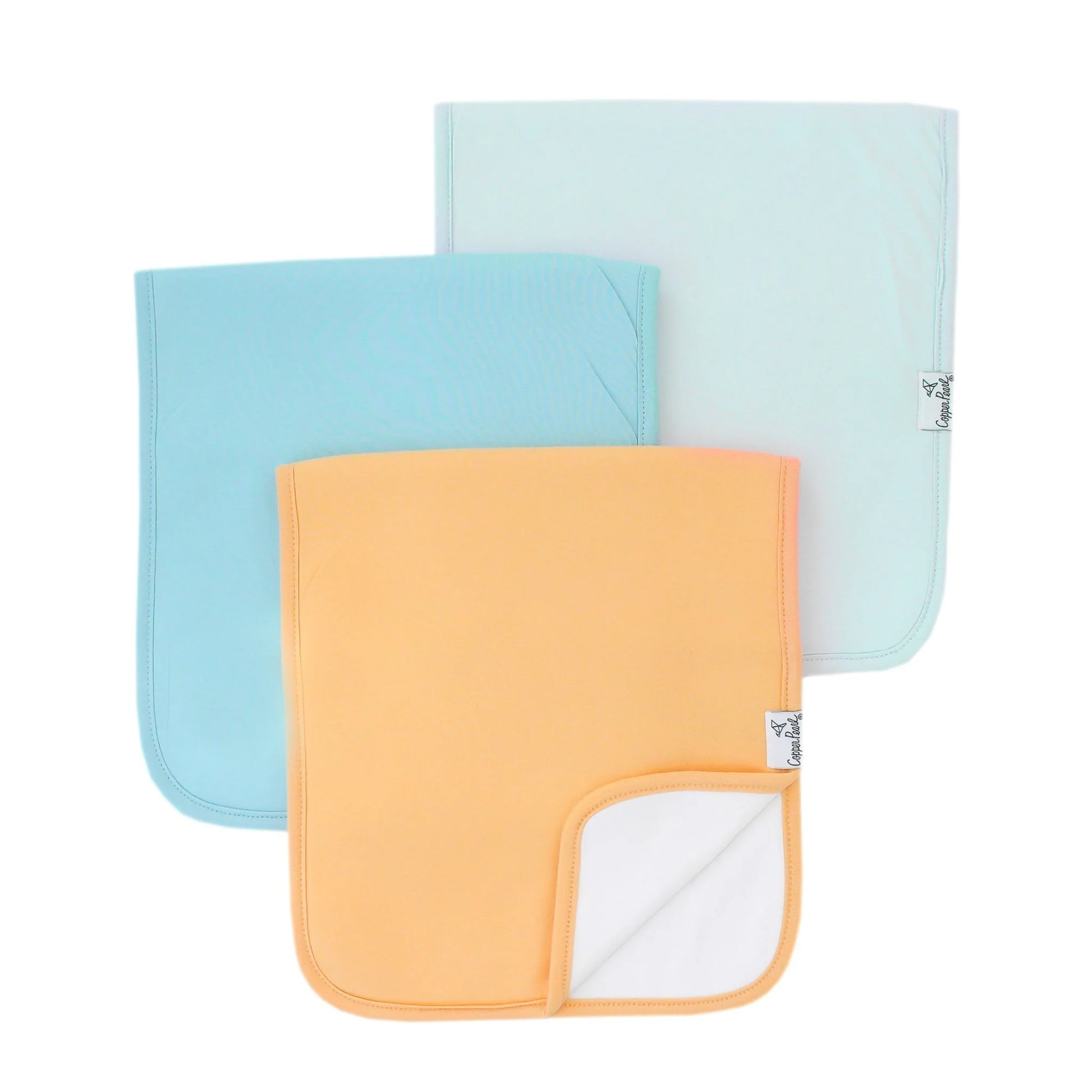 Copper Pearl Bennie burp cloths, soft and absorbent baby burp cloths with a stylish design, perfect for feeding and burping.