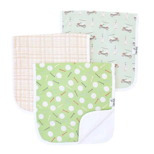 Copper Pearl Bogey premium burp cloths featuring soft, absorbent fabric and stylish design for comfortable baby care.