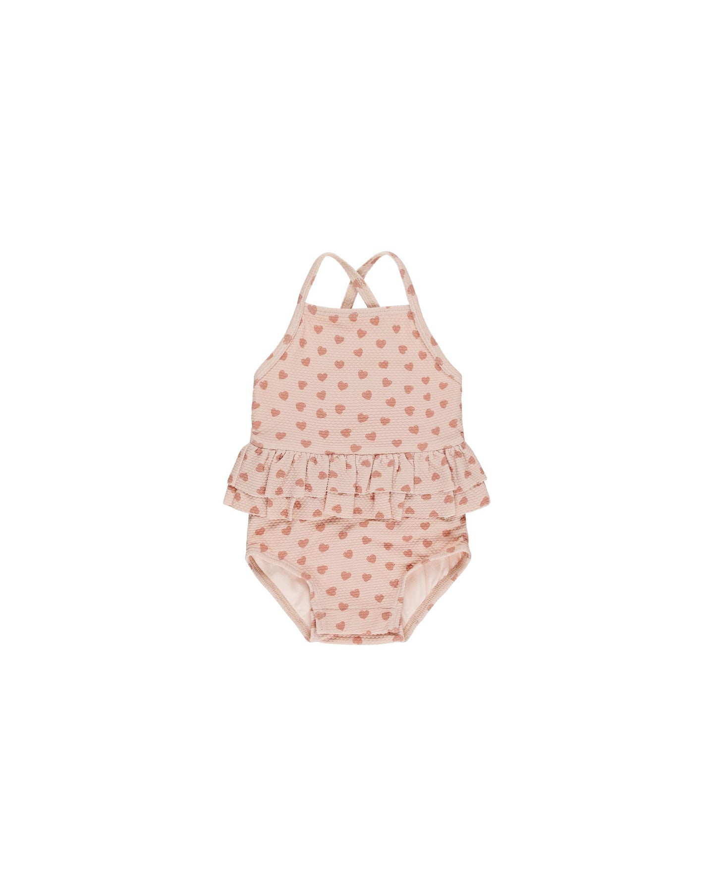 Quincy Mae - Hearts Ruffled One Piece Swimsuit