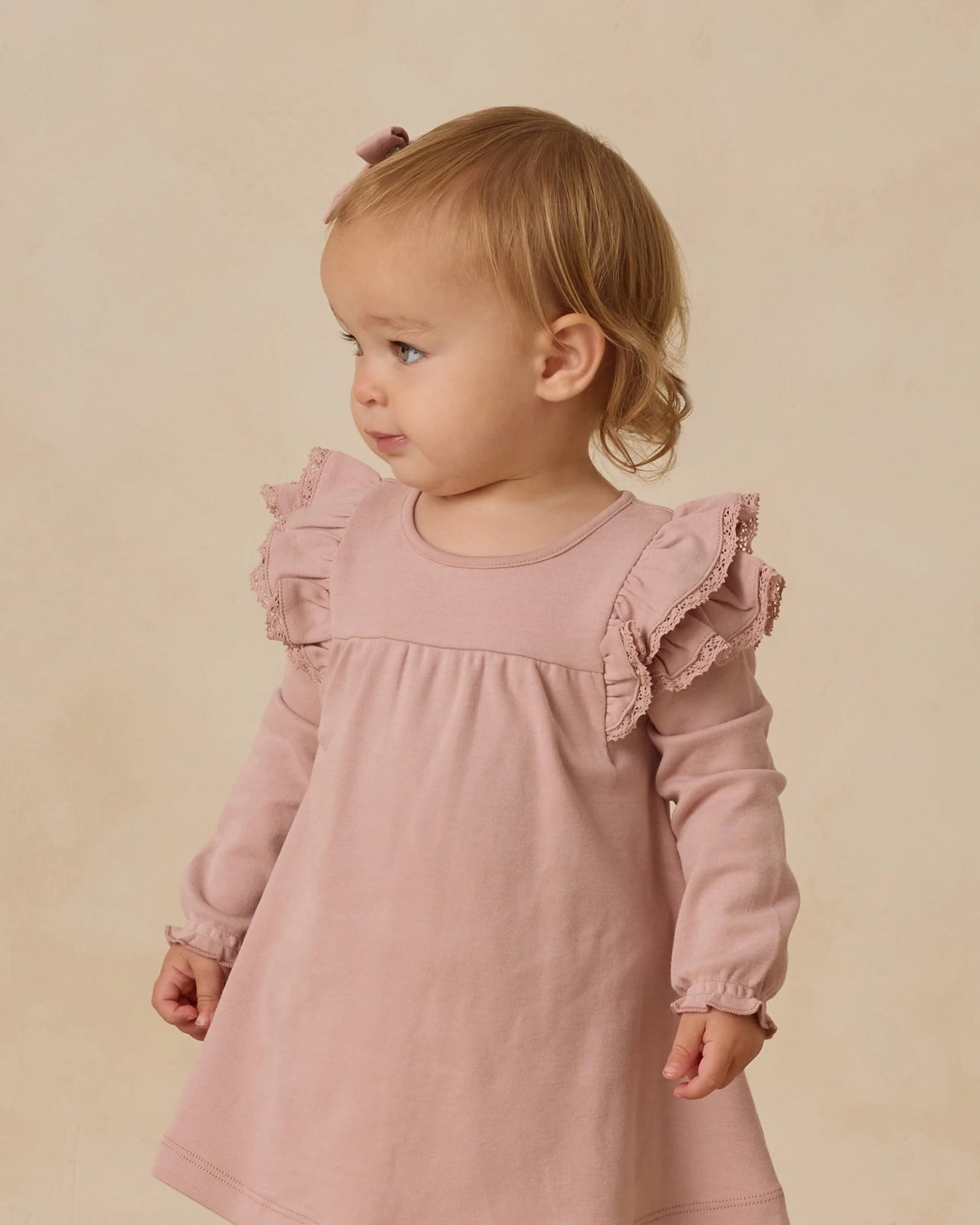 Rose Longsleeve Flutter Dress